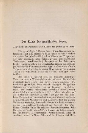 Handbuch der Klimatologie, 3. Band. Spezielle Klimatologie