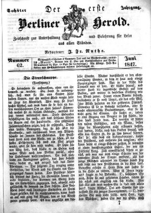 Nummer 62, Juni 1847