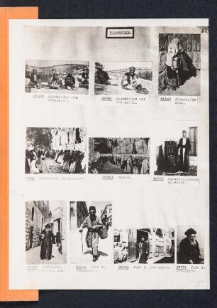 Albumblatt 5 mit Angebotsserie "Palästina"