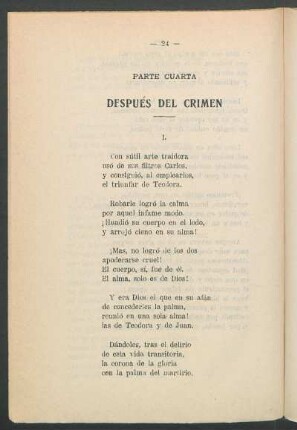 Parte cuarta - Después del crimen