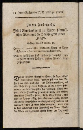12-25, Zwote Fastenrede.