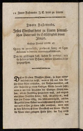 12-25, Zwote Fastenrede.