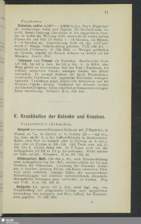 V. Krankheiten der Gelenke und Knochen