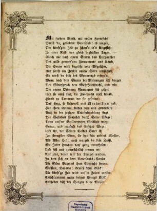 Zum neuen Jahre! : An das Vaterland. Ehrfurchtsvoll gewidmet im Jahre 1850. (Gedicht)