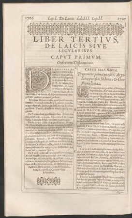 Liber Tertius, De Laicis Sive Secularibus.