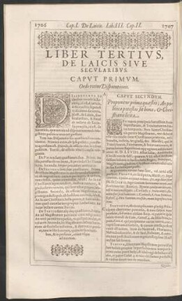 Liber Tertius, De Laicis Sive Secularibus.