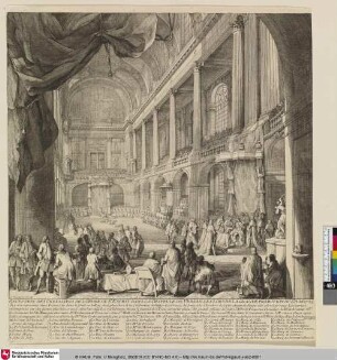 RECEPTION DES CHEVALIERS DE L'ORDRE DU ST. ESPRIT DANS LA CHAPELLE DE VERSAILLES LORS DE LA GRANDE PROMOTION DU 3.e JUNE 1724