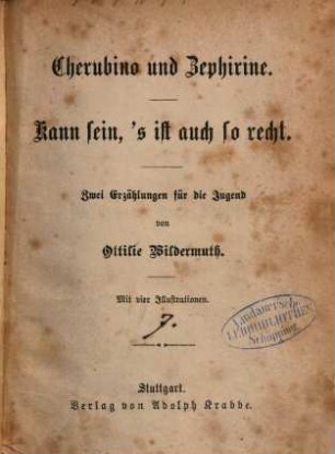 Ottilie Wildermuths Jugendschriften, 7