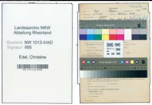 Entnazifizierung Christine Edel , geb. 30.01.1894 (Telefonistin)