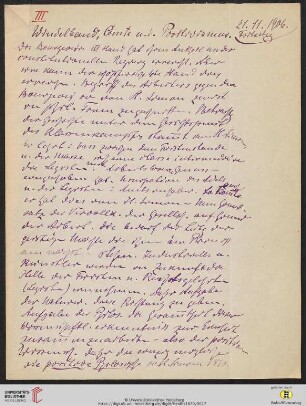 Vorlesung III (21.11.1906)