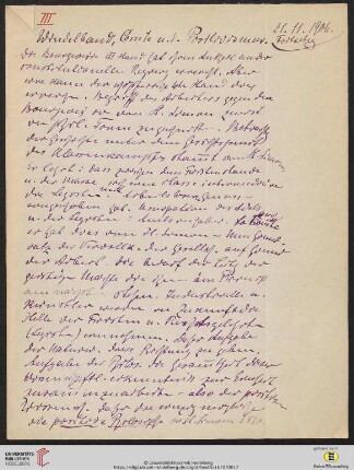 Vorlesung III (21.11.1906)