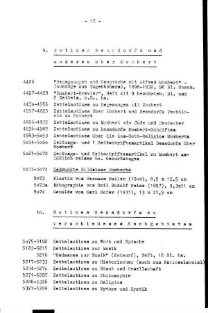 10. Notizen Benndorfs zu verschiedenen Sachgebieten