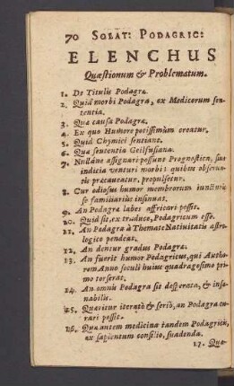 Elenchus quaestionum & problematum.