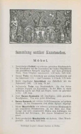Sammlung antiker Kunstsachen