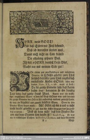 Leichenpredigt : Davids Anweisung zur wahren Gottseeligkeit. Leichentext, Tractatio, Applicatio Et Usus