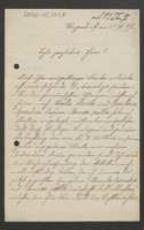 Brief von Franz Xaver Gierster an Unbekannt