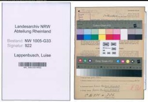 Entnazifizierung Luise Lappenbusch , geb. 01.12.1893 (Lehrerin)