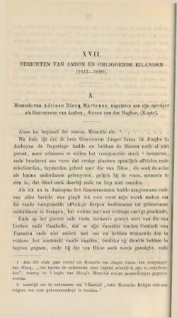 XVII. Berichten van Ambon en omliggende eilanden (1615-1620)