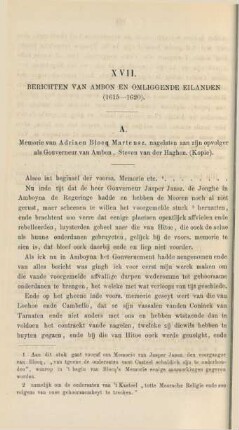 XVII. Berichten van Ambon en omliggende eilanden (1615-1620)