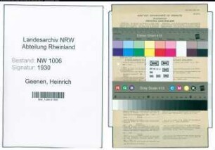 Entnazifizierung Heinrich Geenen , geb. 25.09.1892 (Schmied)