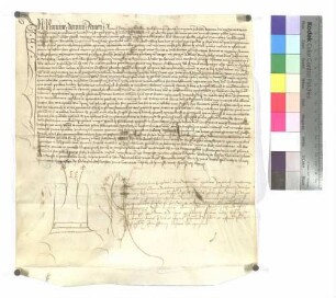 Notariatsinstrument (eines Vidimus einer Bulle Papst Alexanders VI.) über den Unterkirchberger Pleban Georg Hacker