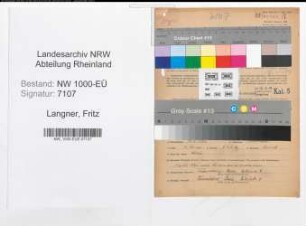 Entnazifizierung Fritz Langner, geb. 19.10.1897 (Verw.Direktor)