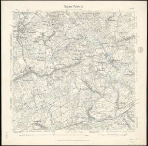 Äquidistantenkarte 52 : Section Pulsnitz, 1896 : Section Pulsnitz. - 1:25000. - Leipzig: Giesecke & Devrient, 1896. - 1 Kt.