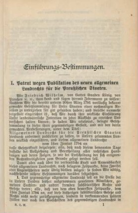 Einführungs-Bestimmungen.