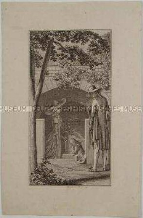 Blatt zu Goethes "Die Leiden des jungen Werther"