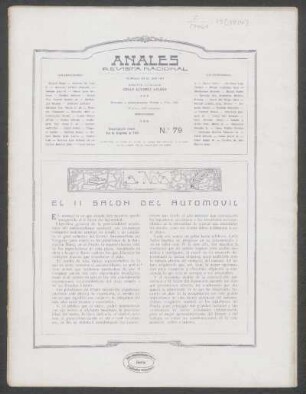 La nota : El II Salón del Automóvil