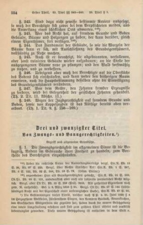 Drei und zwanzigster Titel. Von Zwangs- und Banngerechtigkeiten.