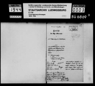 Schuldenwesen der Schulgemeinde Pfahlheim