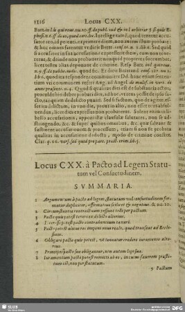Locus CXX. à Pacto ad Legem, Statutum vel Consuetudinem