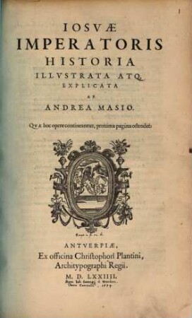 Josuae Imperatoris Historia