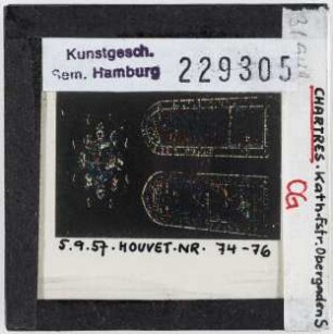 Chartres: Kathedrale, Glasfenster, Obergaden Süd, aufgenommen 5.9. 1957