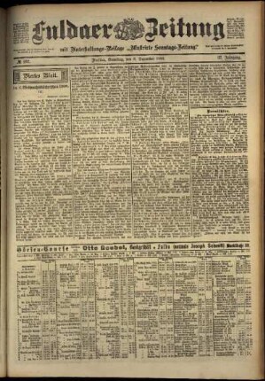 Vierte Ausgabe vom Samstag, den 08. Dezember 1900.
