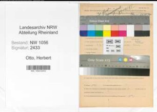 Entnazifizierung Herbert Otto , geb. 09.10.1901 ()