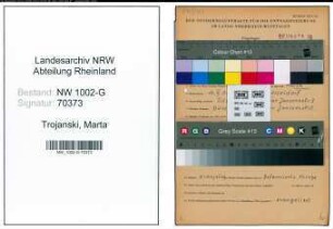 Entnazifizierung Marta Trojanski, geb. 17.03.1901 ()