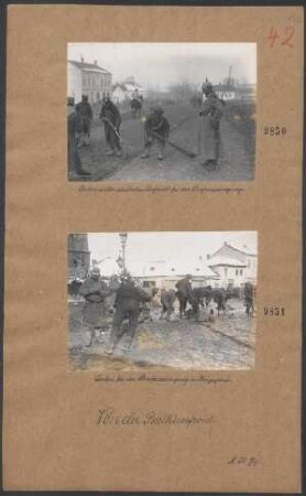 Serben bei der Straßenreinigung in Kragujevac