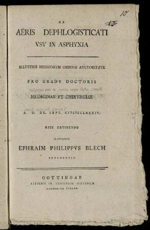 De Aëris Dephlogisticati Usu In Asphyxia