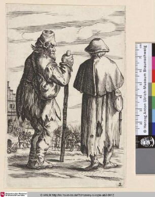 [Bauernpaar; Peasant couple seen from back]