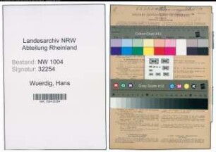 Entnazifizierung Hans Wuerdig , geb. 02.10.1894 (Angestellter)