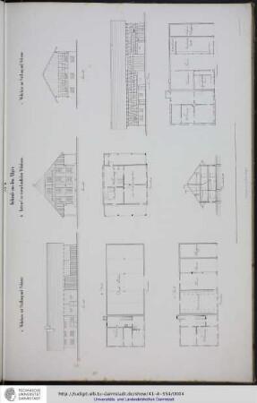 Tafel III. Wohnung mit Stallung und Scheune