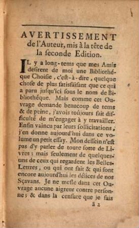 Bibliothéque choisie