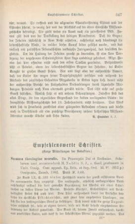 347-357 Empfehlenswerthe Schriften