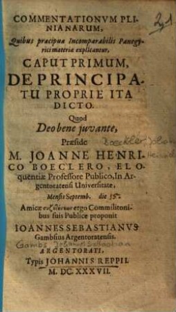 De Principatu Proprie Ita Dicto