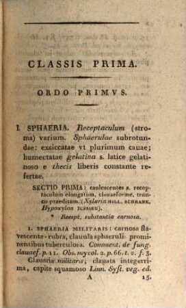 Synopsis methodica fvngorvm : sistens enumerationem omnium huc usque detectarum specierum, cum brevibvs descriptionibus nec non synonymis et observationibus selectis, 1
