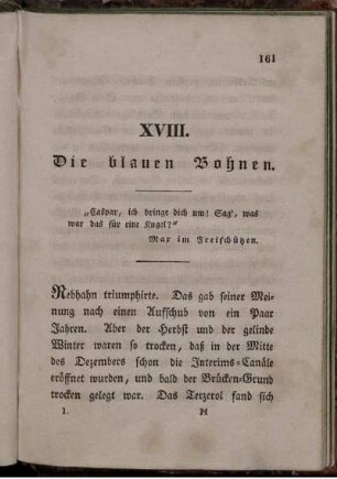 XVIII. Die blauen Bohnen