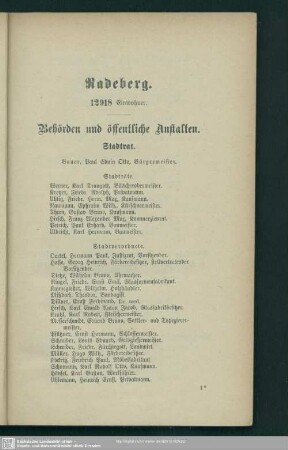 Behördenverzeichnis : Behörden und öffentliche Anstalten