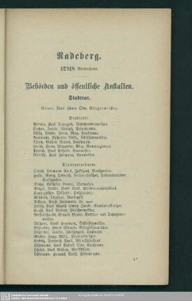 Behördenverzeichnis : Behörden und öffentliche Anstalten